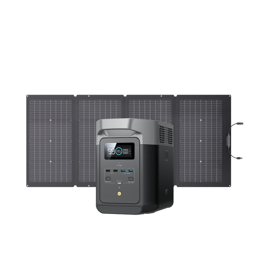 EcoFlow DELTA 2 Solar Generator (220W Solar Panel)