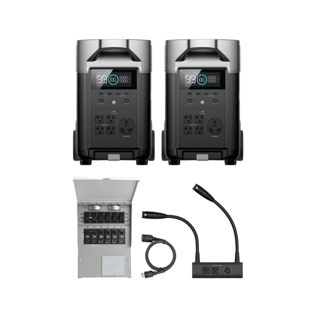 2 × EcoFlow DELTA Pro + Double Voltage Hub + Home Backup Kit