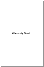 Warranty Card